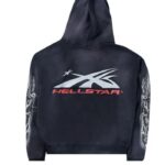 Hellstar Airbrushed Skull Hoodie Black