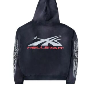 Hellstar Airbrushed Skull Hoodie Black
