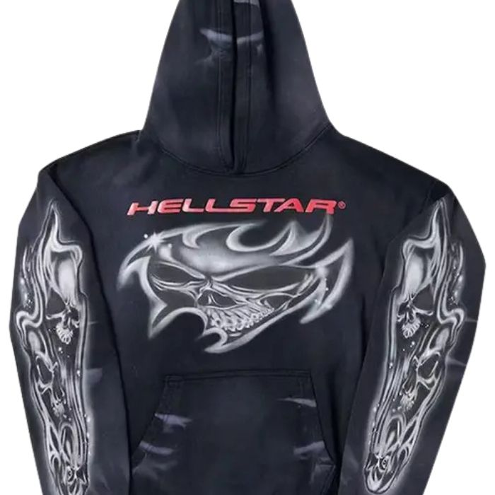 Hellstar Airbrushed Skull Hoodie Black Hellstar Airbrushed Skull Hoodie Black